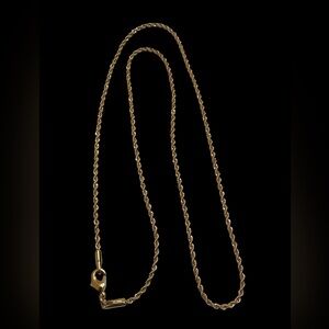 Elegant‎ Gold Rope Chain Necklace, 18”